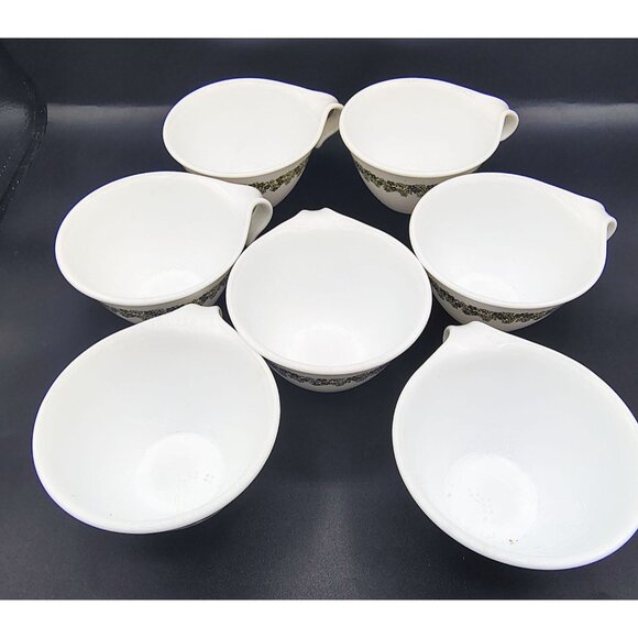 Coffee Cups Spring Blossom Green Crazy Daisy Corning Ware Vintage Lot of 7 - Picture 2 of 13